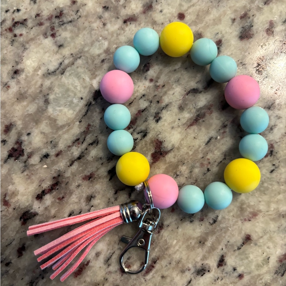 Pink and Yellow Beaded Jewelry Accessory